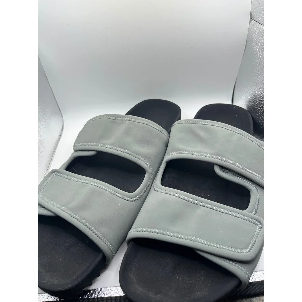 James Perse Mens Grey‎ Adjustable Strap Slide Sandals Size 13